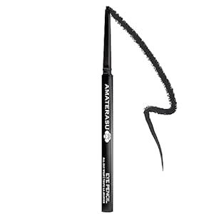 Amaterasu Eye Pencil - 24 Hour, Smudgeproof Black Make Up Pencil - Waterproof & Humidity Resistant Lash & Waterline Eyeliner Pencil - Smooth Application, Clean & Vegan Pencil Eyeliner