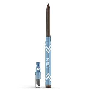 PRIME PROMETICS PrimeEyes Glide Eyeliner for Mature Women – Waterproof, Long-Stay and Mess-Proof – Gel Cream Texture, Discreet Sharpener and Effective Smudger (Wood (brown))