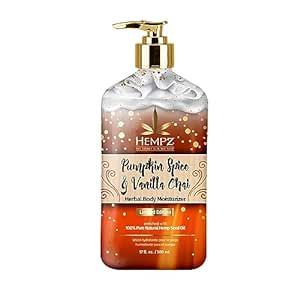 Limited Edition Pumpkin Spice & Vanilla Chai Herbal Moisturizing Body Lotion (17 oz) – Fall Scented Body Lotion for Women or Men with Dry or Sensitive Skin - Hydrating Moisturizer for Daily Radiance
