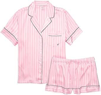 Victoria's Secret Silky Satin Two Piece Pajama Short Set, Women's Pajamas (XS-XXL)