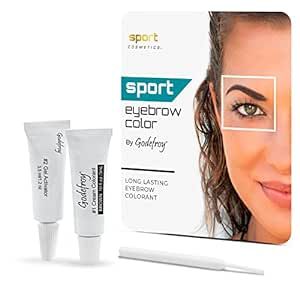 Sport Cosmetics Eyebrow Color For Women, 20 Application Kit, Dark Brown