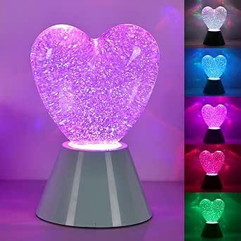 REDIGPLE LED Night Light, Unique Heart-Shaped Design Fills Colorful Night Lights with Love, Best Children, Couples, Family Gifts