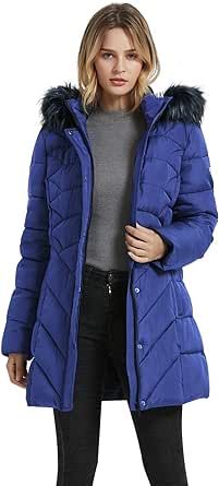 BINACL Women's Winter Warm Thicken Long Outwear Pockets Coat Parka Jacket(7Color,XS-XL)