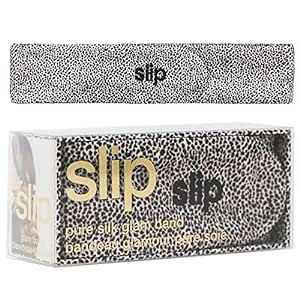 Slip Silk Leopard Glam Band, One Size (19” - 25”) - Pure 22 Momme Mulberry Silk Multipurpose Makeup Headband - Comfortable, Soft + Versatile Beauty + Spa Headband with Adjustable Fastening