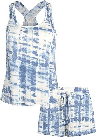 Lucky Brand Women's Pajama Set - 2 Piece Cross Back Tank Top and Sleep Shorts (S-XL)