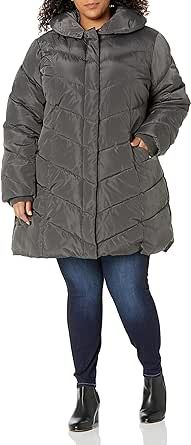 Steve Madden Women’s Winter Jacket – Insulated Weather Resistant Quilted Mid-Length Puffer Parka Coat (S-3X)