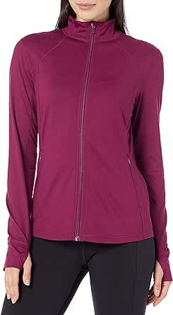 Amazon Essentials Women's Brushed Tech Stretch Full-Zip Jacket (Available in Plus Size)